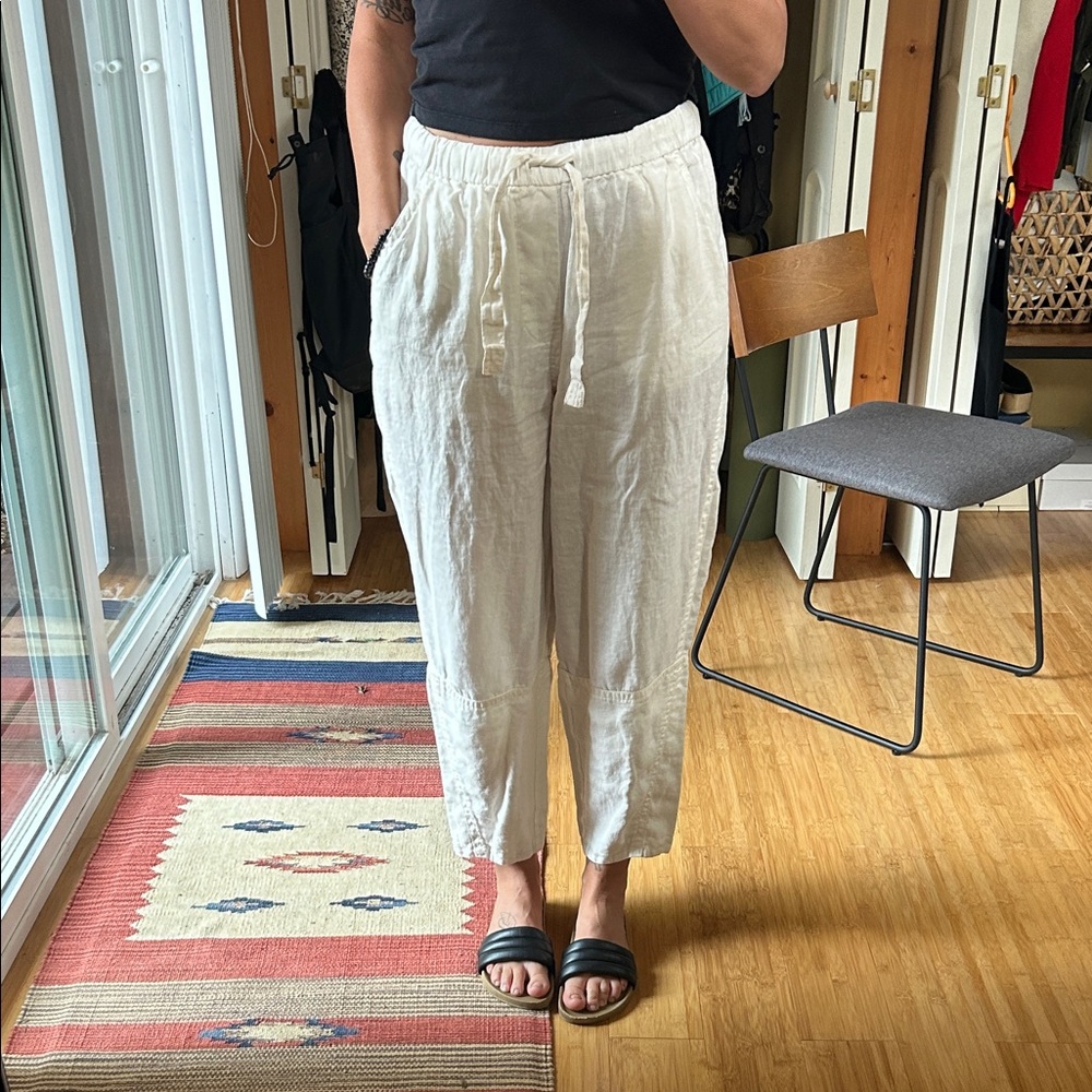Everlane White Linen Pants